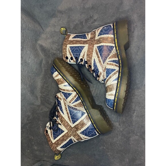 Dr Doc Martens Pascal Virginia Union Jack British Flag Boots Womens US 6 - Picture 5 of 8